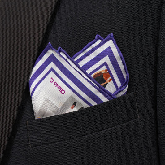 CUSTOM LOGO CORPORATE SILK POCKET SQUARES & HANDKERCHIEFS printed in USA