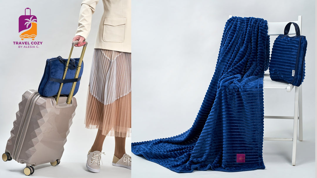 Travel Cozy Travel Blanket in the Bag Logo by Alesia C. Art4Brand.com