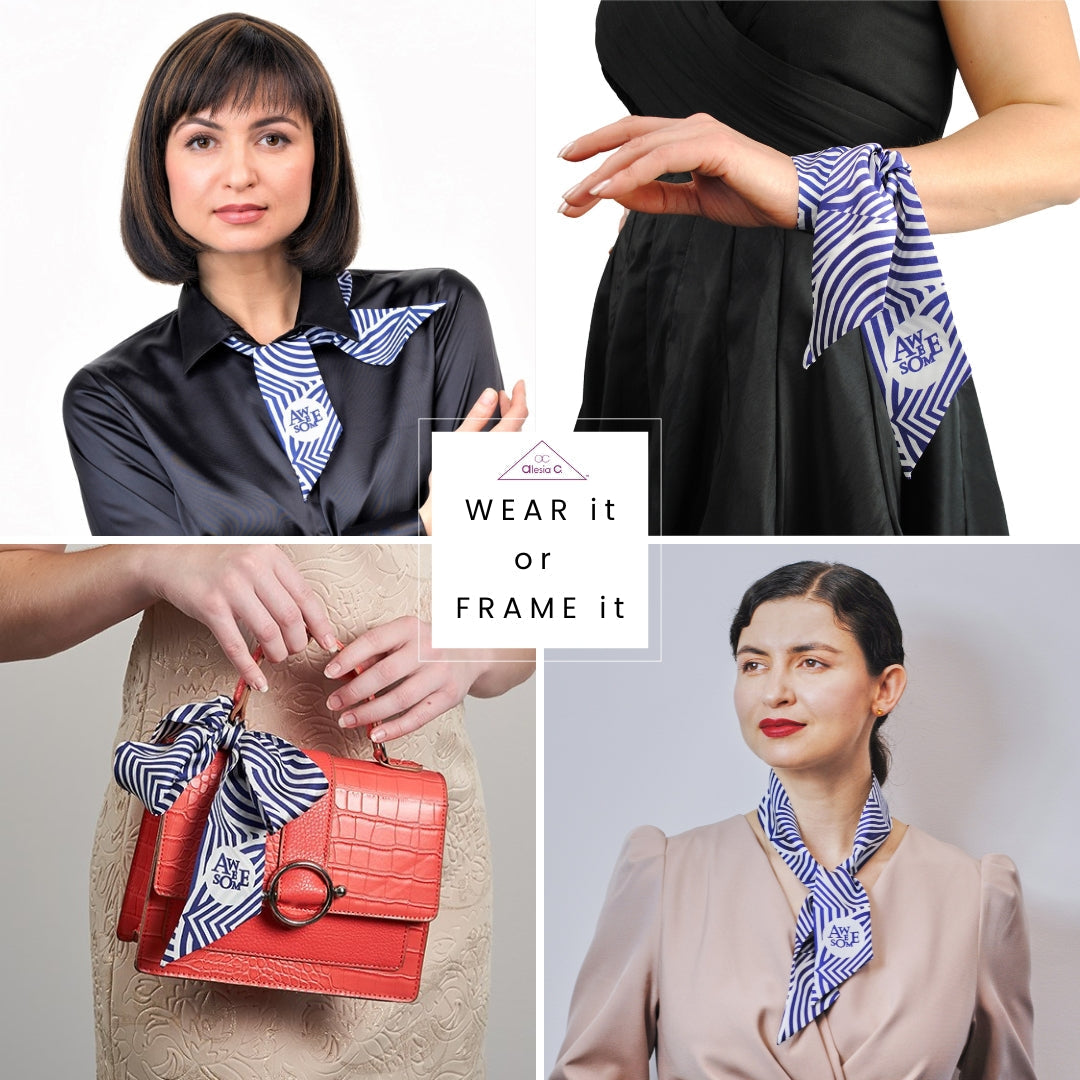 HOW TO STYLY SILK TWILLY Custom Printed Silk Scarves by Alesia Chaika Art4Brand.com