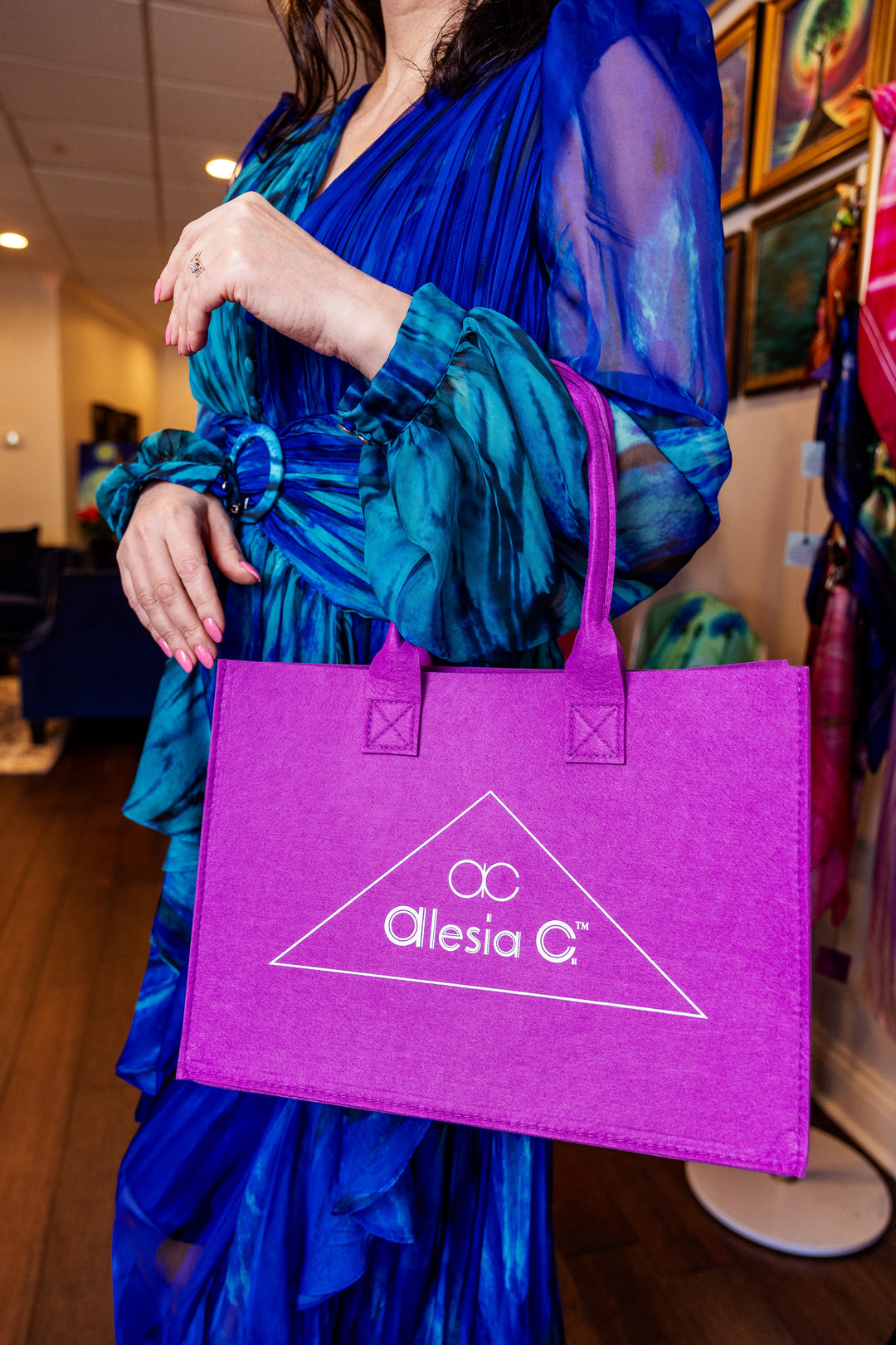 FELT+LOGO Full Color Custom Printed Canvas Tote Bag - Random Sample