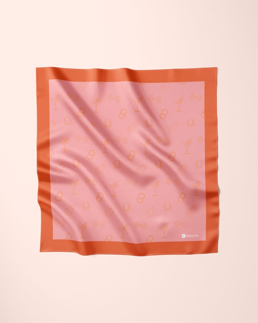 CUSTOM PRINTED 100% Mulberry Silk Scarf 21"x21" - Random Sample