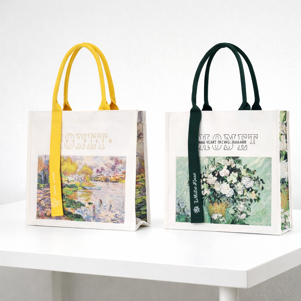 ART+LOGO Full Color Custom Printed Canvas Bag -Random Sample