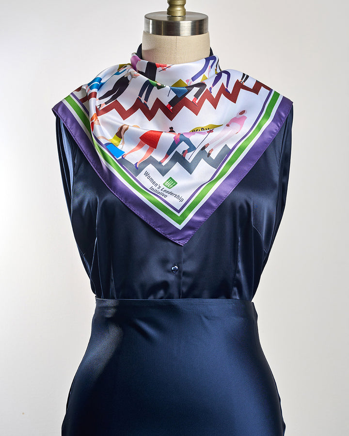 CUSTOM PRINTED Polyester Satin Scarf 21"x21" - Random Sample