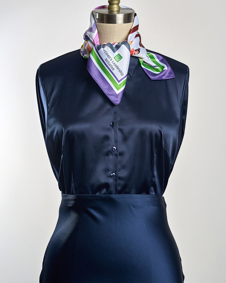 CUSTOM PRINTED Polyester Satin Scarf 21"x21" - Random Sample