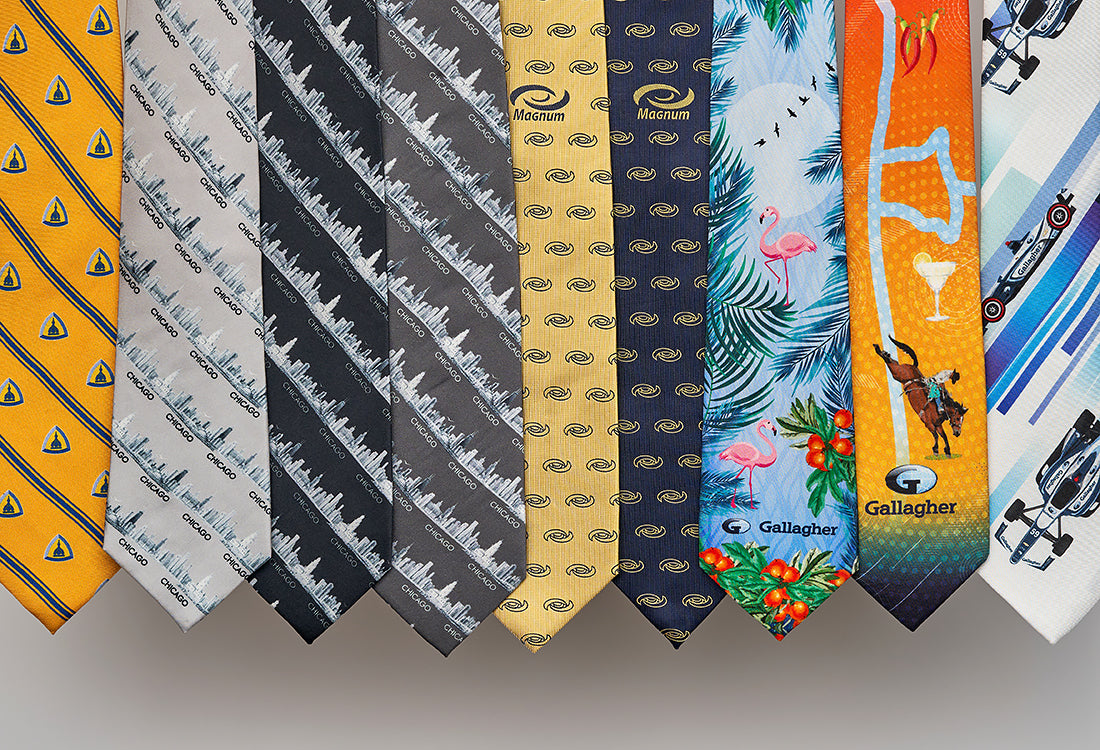 custom silk printed ties