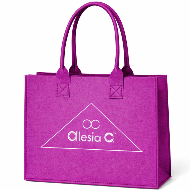 Felt and Logo Custom Printed Felted Tote Bag in Different Colors  by Alesia Chaika Art4Brand.com 1