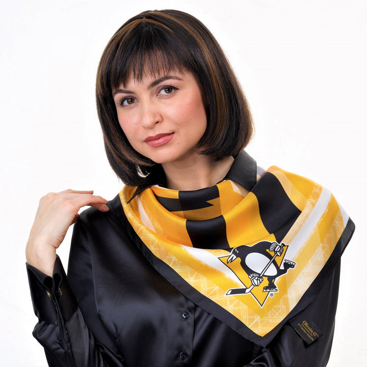 custom printed 100% silk square scarf with logo branded corporate promotional accessories design studio factory in USA by Alesia Chaika Art 4 Brand Art4Brand.com